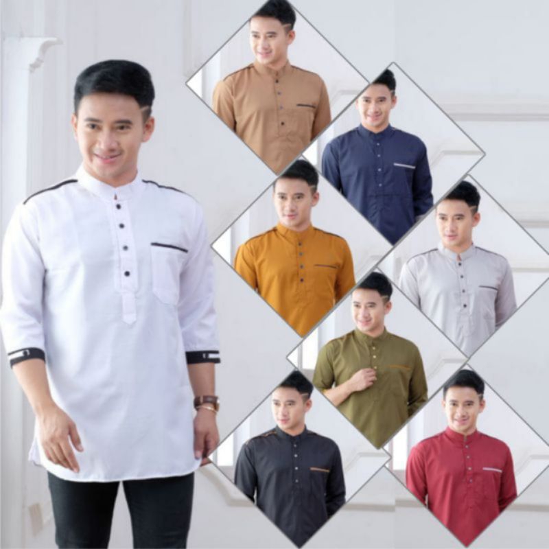 Baju koko Kurta terbaru 2023.Baju pria lengan 3/4viral