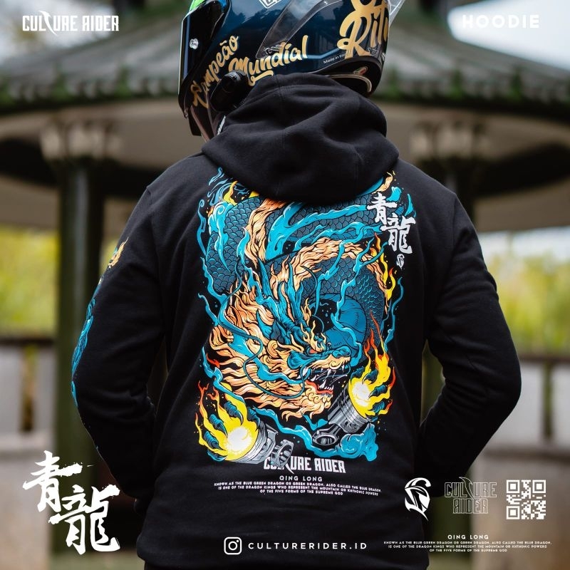 HOODIE MOTOR  BIKERS CULTURE RIDER QINGLONG DRAGON