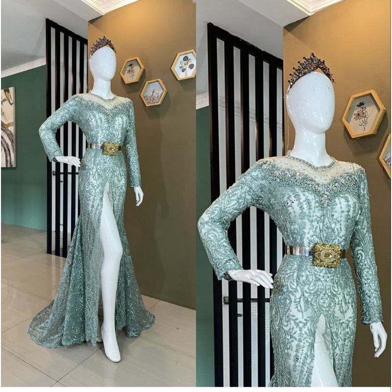 KEBAYA AKAD FULL PAYET BEREKOR MODERN//KEBAYA WEDDING MEWAH//BAJU PENGANTIN