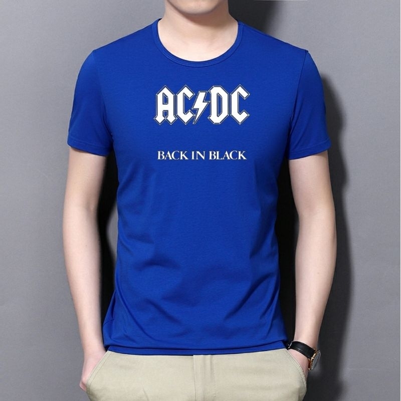 kaos ACDC Pria Lengan Pendek Baju Oblong Lelaki Cod