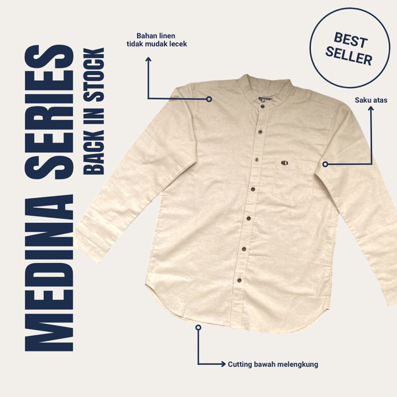 MEDINA KOKO KABAIN LENGAN PANJANG COKLAT SUSU