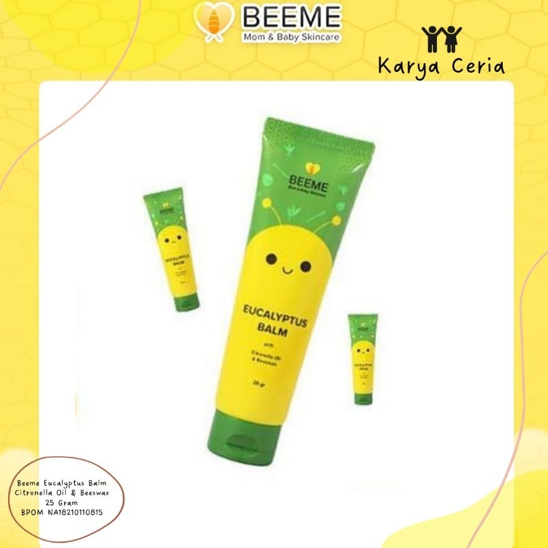 Beeme Eucalyptus balm Citronella oil Beeswax Cream Anak Bayi Serbaguna Meredakan Batuk Pilek Melegakan Pernapasan Mencegah Gigitan Serangga