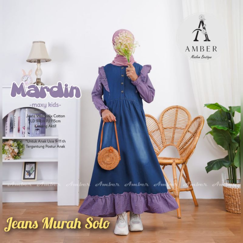 Gamis Jeans Anak Perempuan Mardin Maxy Kids Ld 94 Pb 115 Kualitas Hq