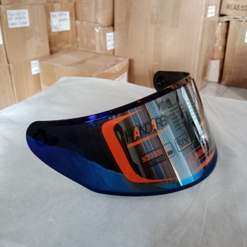 Kaca Flat Helm Visor Iridium PNP NHK GP1000 NHK RX9 GM RACE PRO Iridium Silver Gold Blue Red revo Hitam Bening