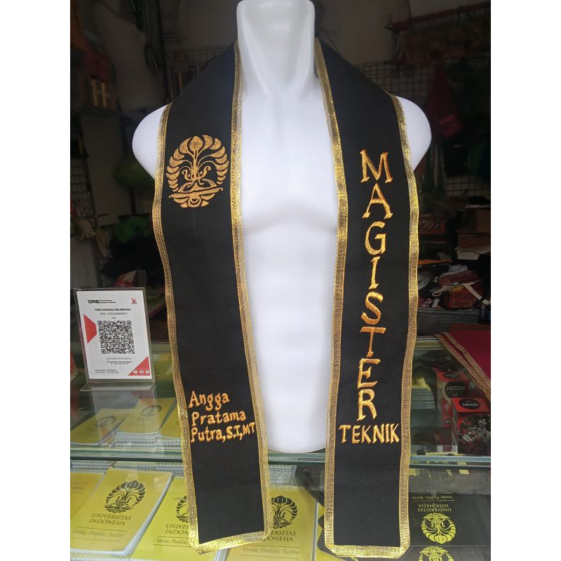 selempang wisuda leher dengan logo murah depok