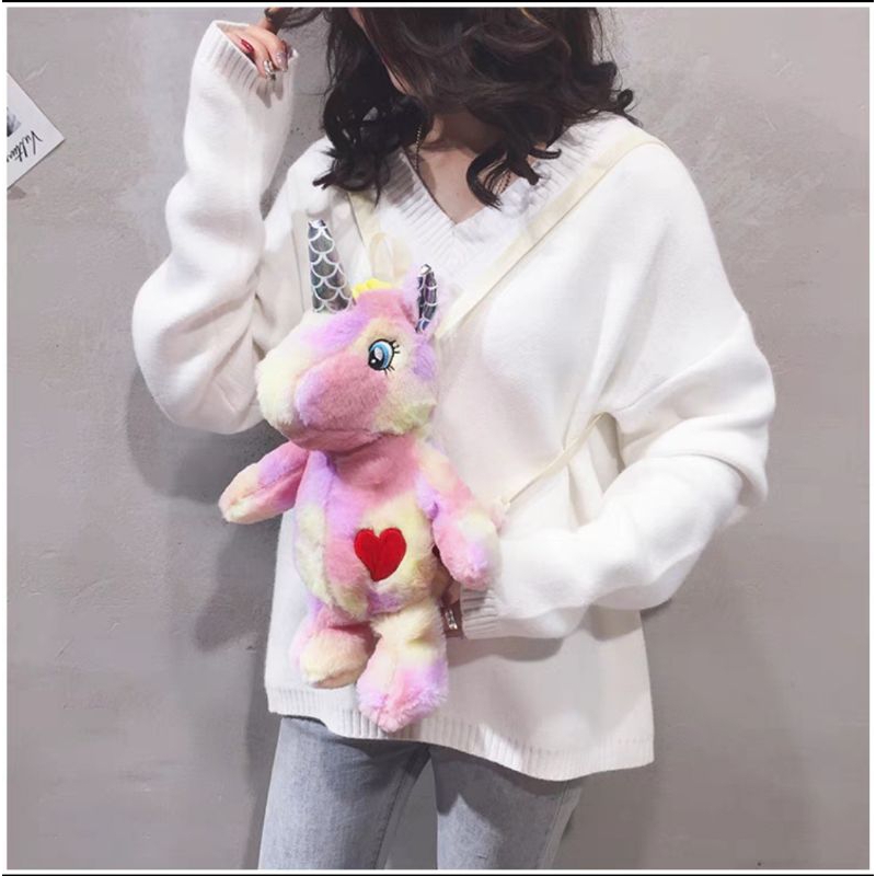 Tas Boneka Anak Model Unicorn Gaya Anak Sekolah Tas Cantik Anak Perempuan Exis &amp; Menarik