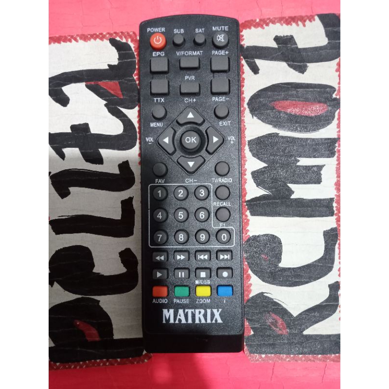 Remote Remot MATRIX APPLE STB DVB T2 KUNING original terlengkap