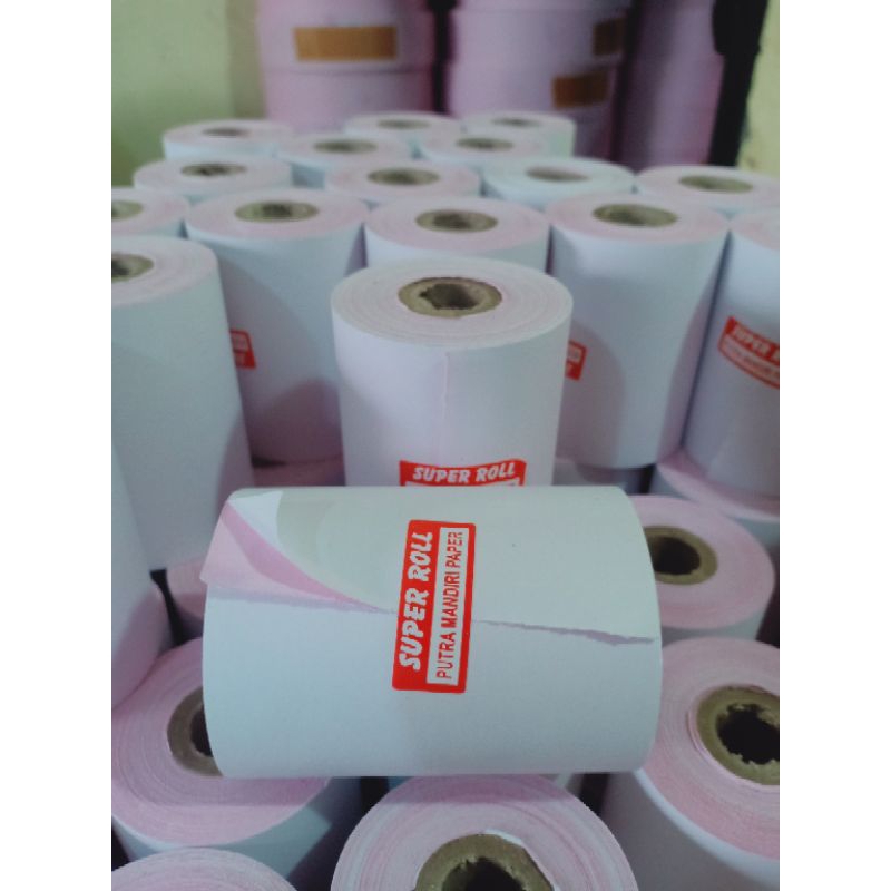 

kertas setruk kasir NCR 75x60mm 2 ply/2 rangka