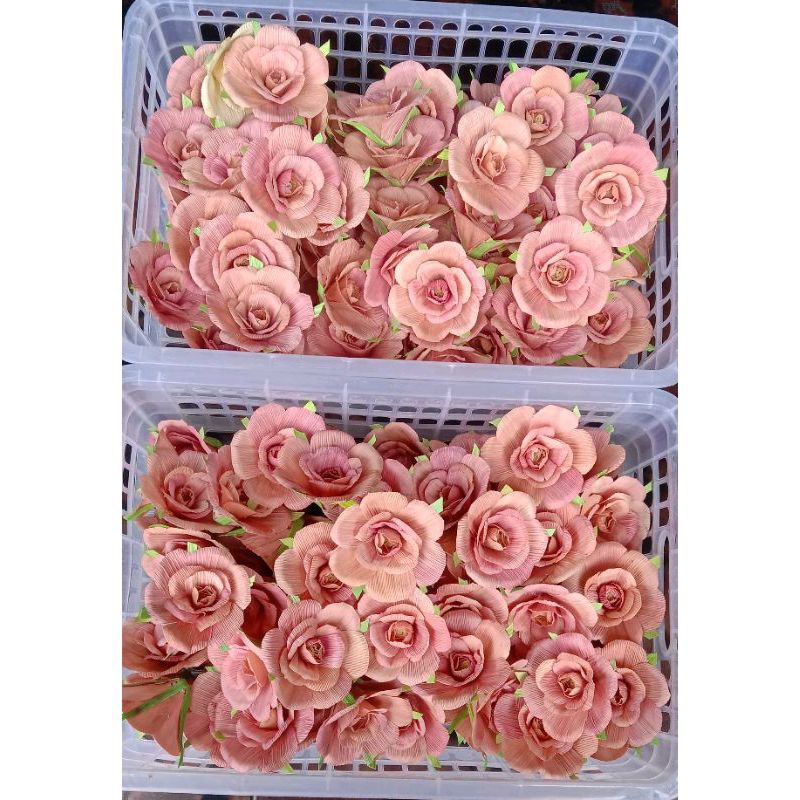 bunga klobot jagung mawar/bunga klobot jagung