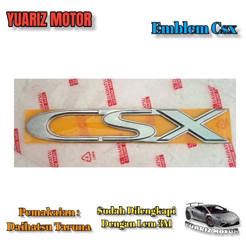 Neo EMBLEM CSX ORIGINAL LOGO TULISAN CSX DAIHATSU TARUNA FULL CHROME