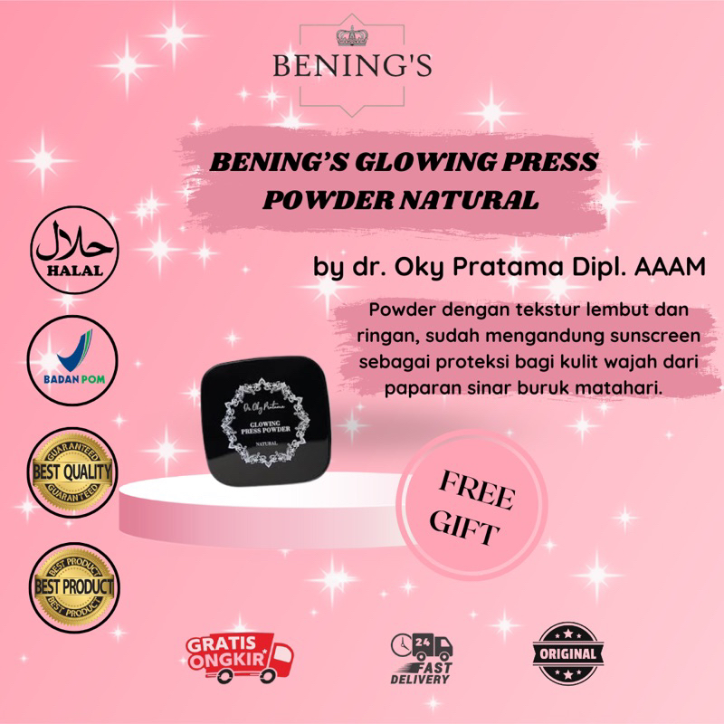 BENING’S SKINCARE BENING’S CLINIC GLOWING PRESS POWDER NATURAL BEDAK PADAT BENING’S