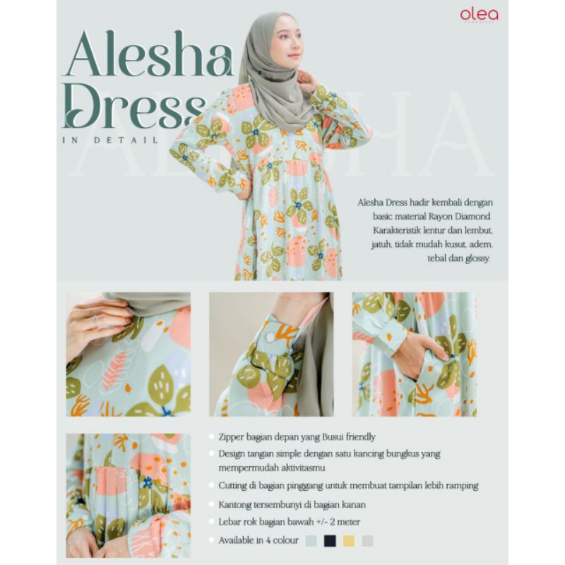 Gamis Rayon Alesha Dress By D'Olea