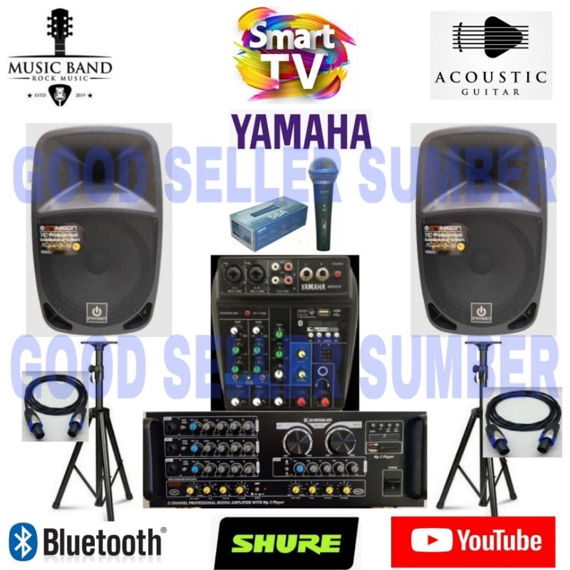 PAKET SOUND SYSTEM ACOUSTIC 15 INCH CRIMSON YAMAHA BLUETOOTH