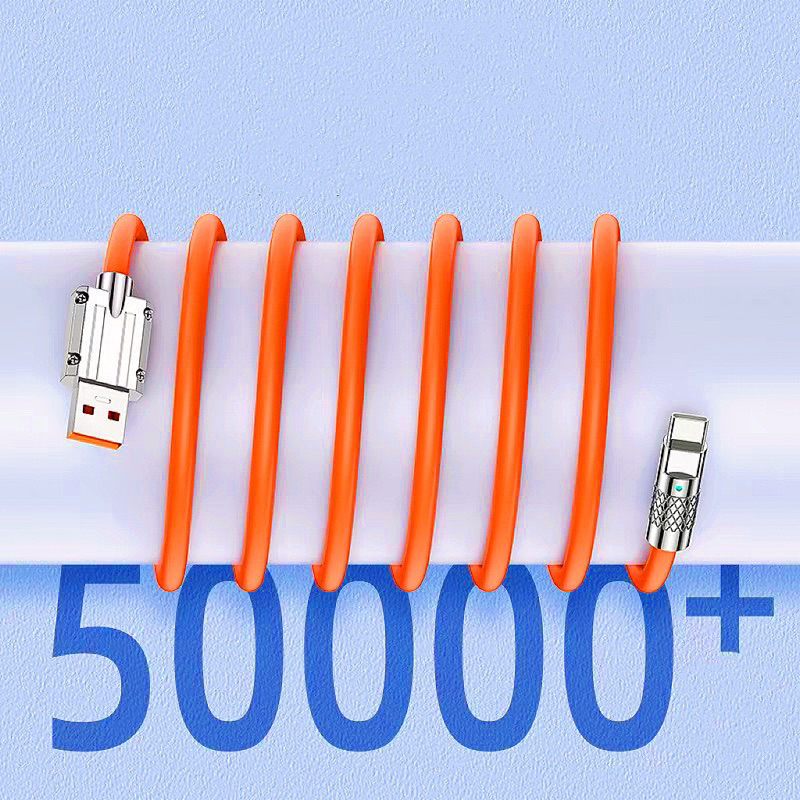 Kabel Data USB Micro/USB Type c/ USB Lightning 120W Super Fast Charging Cable Durable Silicone Kuat Tahan Lama