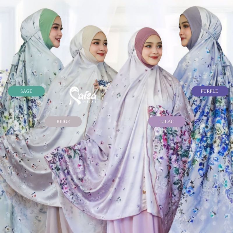 MUKENA TAQWA MOTIF ROSE SILKY PREMIUM BY RAISA HIJAB/MUKENA SILKY PREMIUM MOTIF TERBARU RAISA HIJAB
