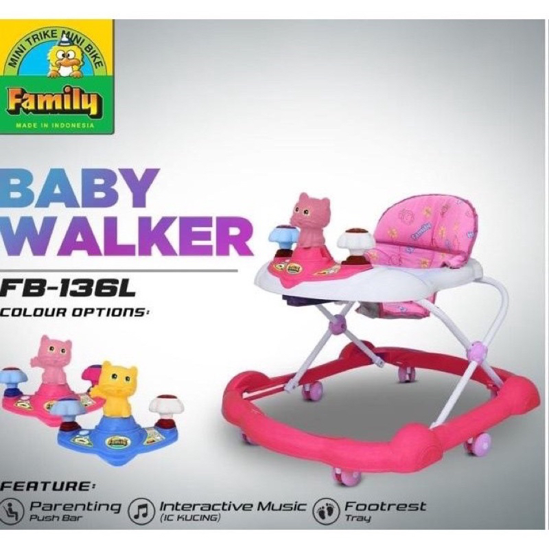 DIJAMIN ORIGINAL FAMILY Baby Walker FB 2121 / FB 661B / FB 136 Alat Belajar Jalan Bayi