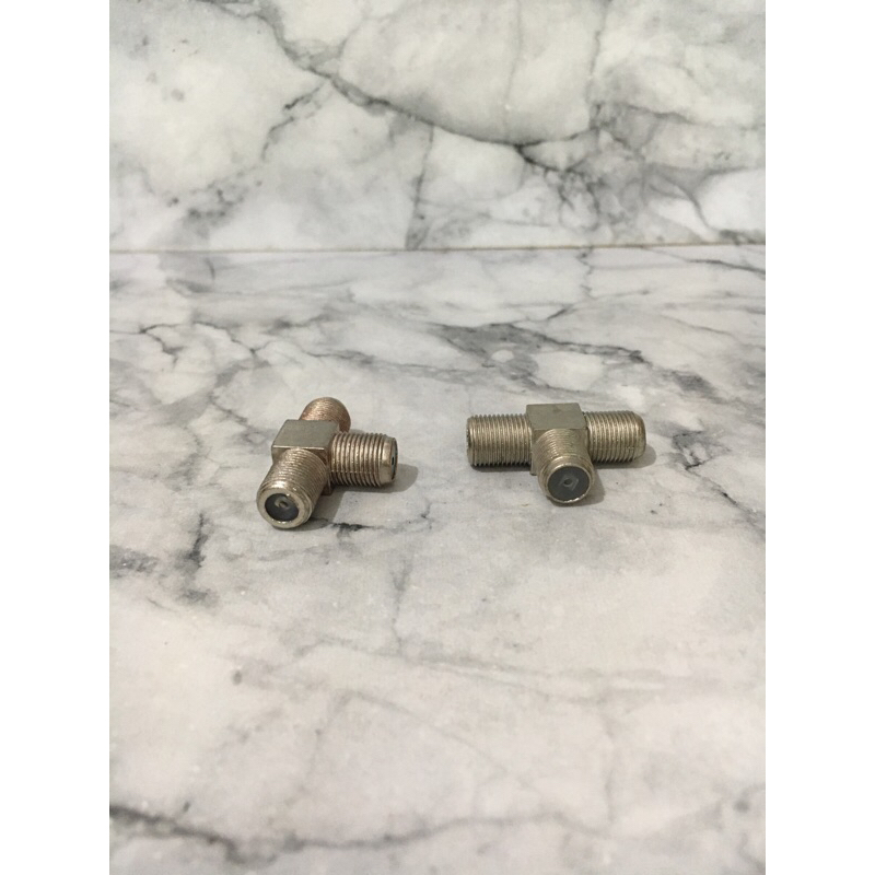 sambungan T connector / jack T tv drat / konektor T drat jack F