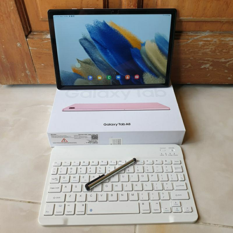 samsung tab A8 10inch ram 4gb rom 128gb lengkap plus keyboard wireless