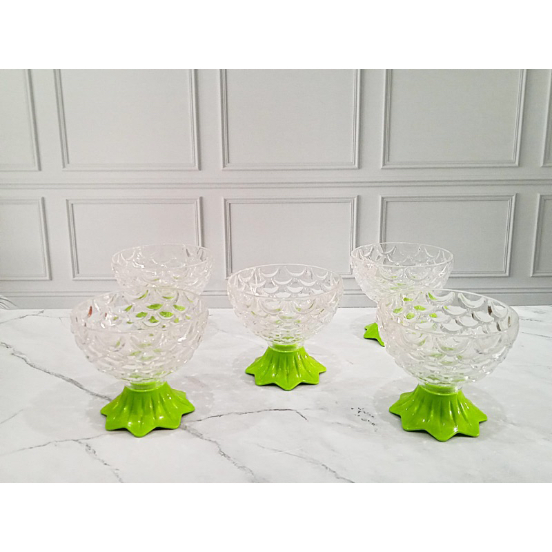 6pcs gelas es buah ikan kristal GBMI untuk tambahan gelasnya