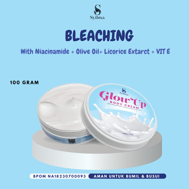 BLEACHING BADAN BPOM/GLOW UP BODY CREAM BY SYILMA/PEMUTIH BADAN