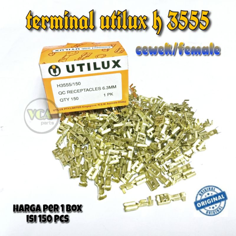 TERMINAL/SKUN UTILUX H 3555 GEPENG/CEWEK/FEMALE HARGA PER 1BOX ISI 150 PCS