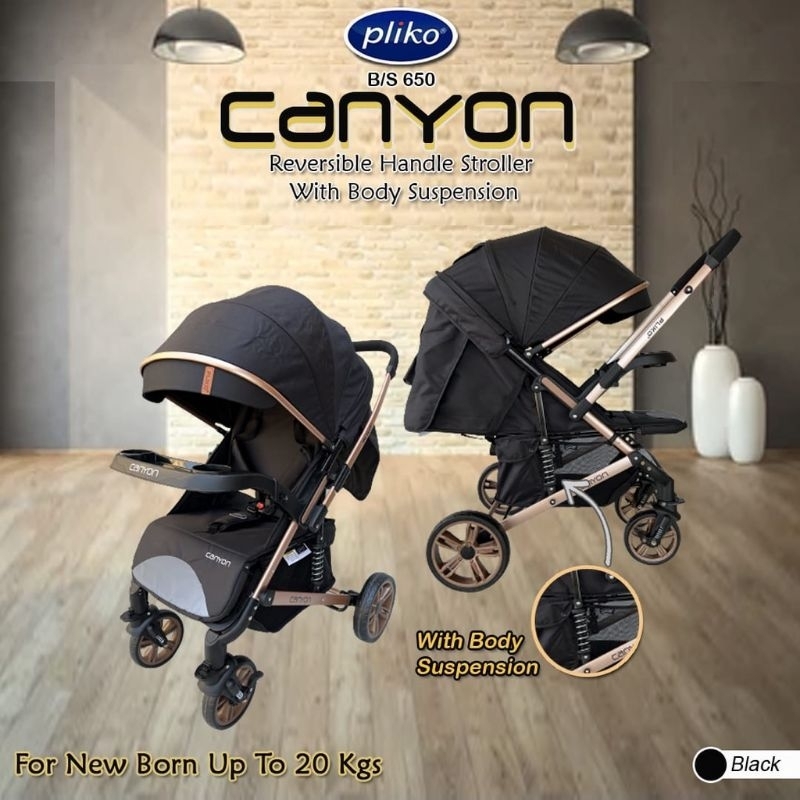 Stroller Pliko Canyon PK 650 Kereta Dorong / Dorongan Bayi Reversible Handle