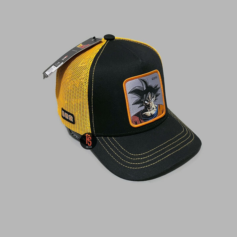 TOPI ORIGINAL CAPSLAB TRUCKER GOKU BLACK YELLOW