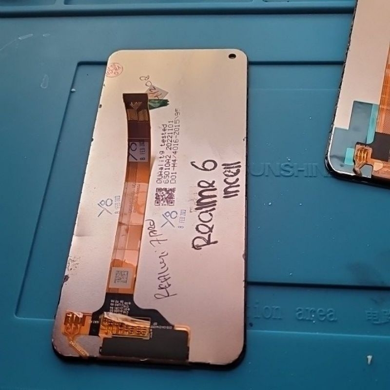 lcd realme 6 ori oem minus garis dan no minus