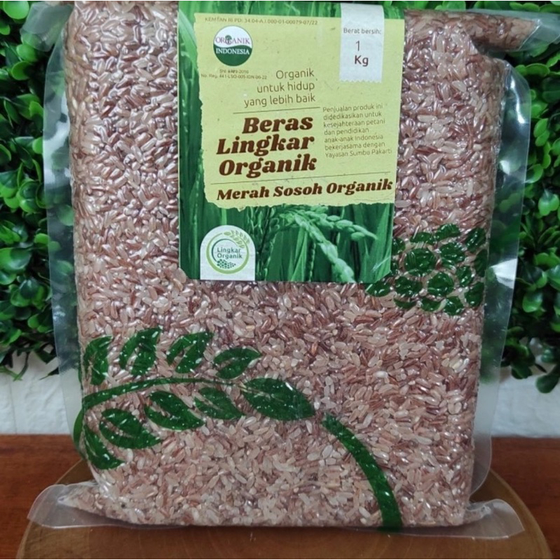 

Beras Merah Sosoh Lingkar Organik 1kg (Beras diet, beras debm, beras diabetes, beras sehat)organik