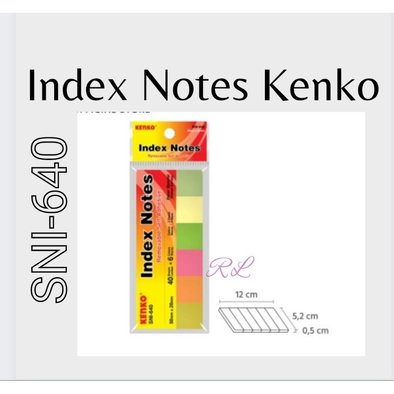 

StickyNotes / Index Notes Kenko SNI-640 bahan kertas (isi 12pcs/box)