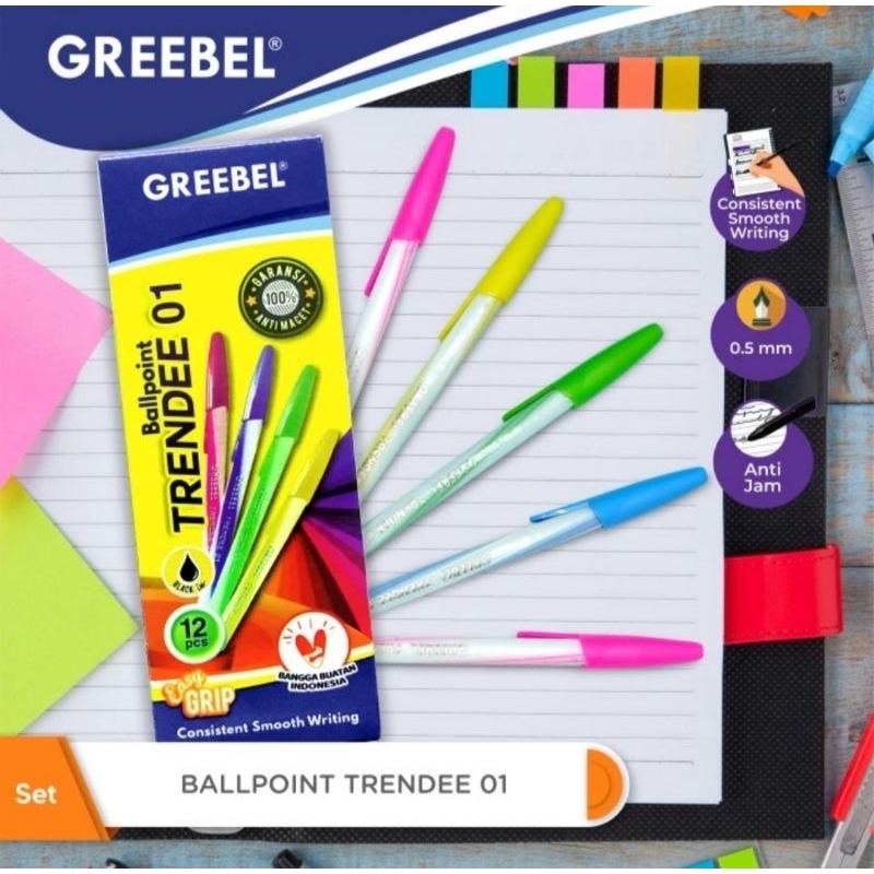 

GREEBEL Pulpen/Ballpoint/Balpoint/Bolpen/Pen Trendee 01 Greebel