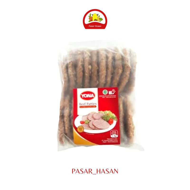 

1KG Beef Patties Burger Yona (20pcs) | Frozen Food | Pasar Hasan