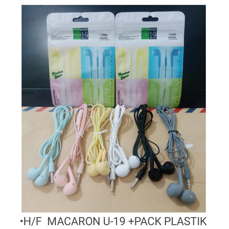 Hf Earphone / Headset Macaron U19 / Model R11 Suara Top Stereo Bass