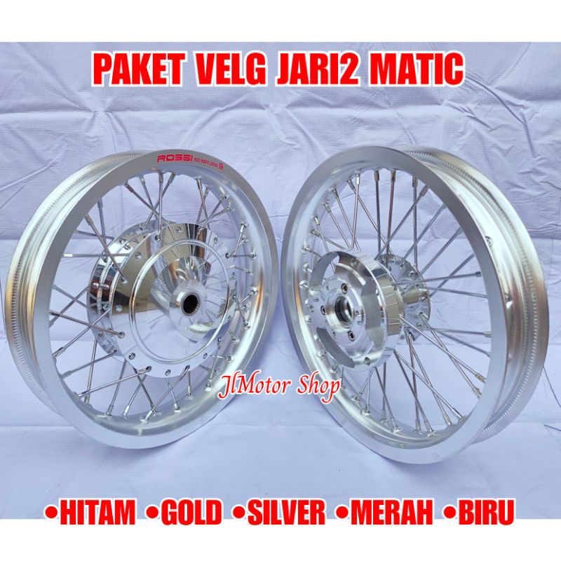 Sepaket Vleg Jari Jari Nmax Aerox Pcx Adv Ring 14 - Paketan Vleg 140 160 Ring 14 Ready Silver Hitam 