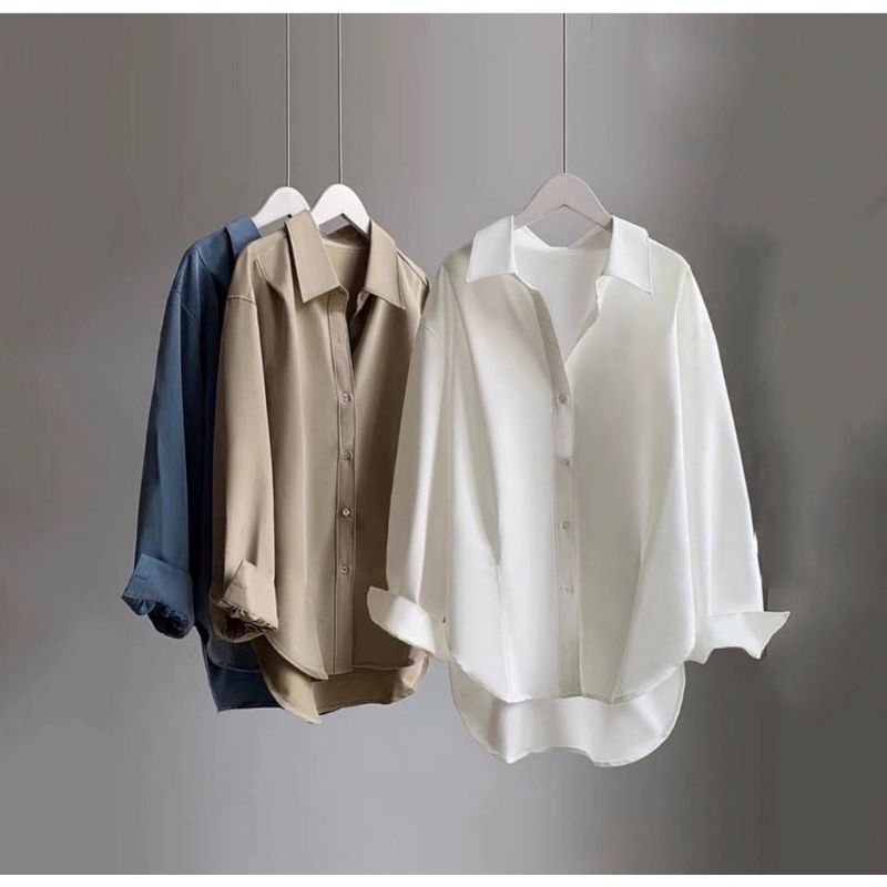 promo ⭐KEMEJA PREMIUM ⭐ ALEN SHAKILA SHIRT KEMEJA KERJA WANITA PREMUM JUMBO KATUN MEDAN