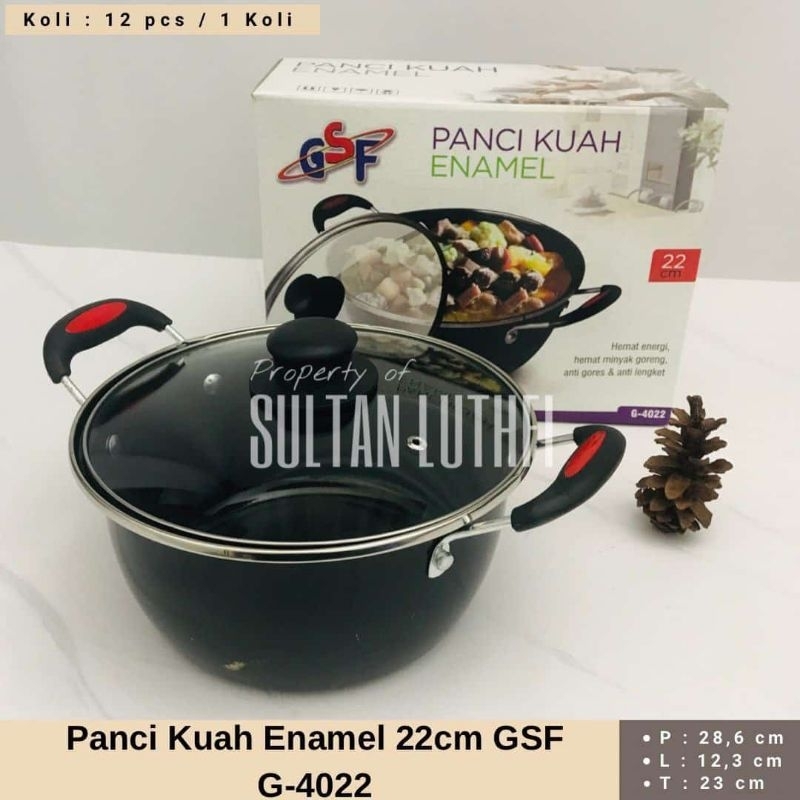 Panci Kuah Enamel 22cm GSF