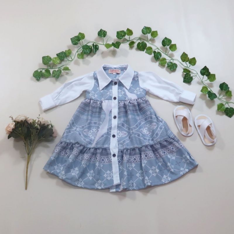 gamis anak perempuan dress+jilbab azzura