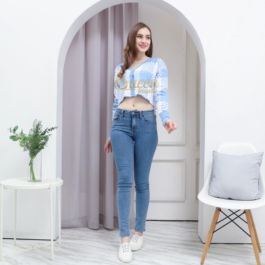 Queenbags89 baju outfit cewek baju atasan wanita baju Rajut Celline Knit Crop Premium