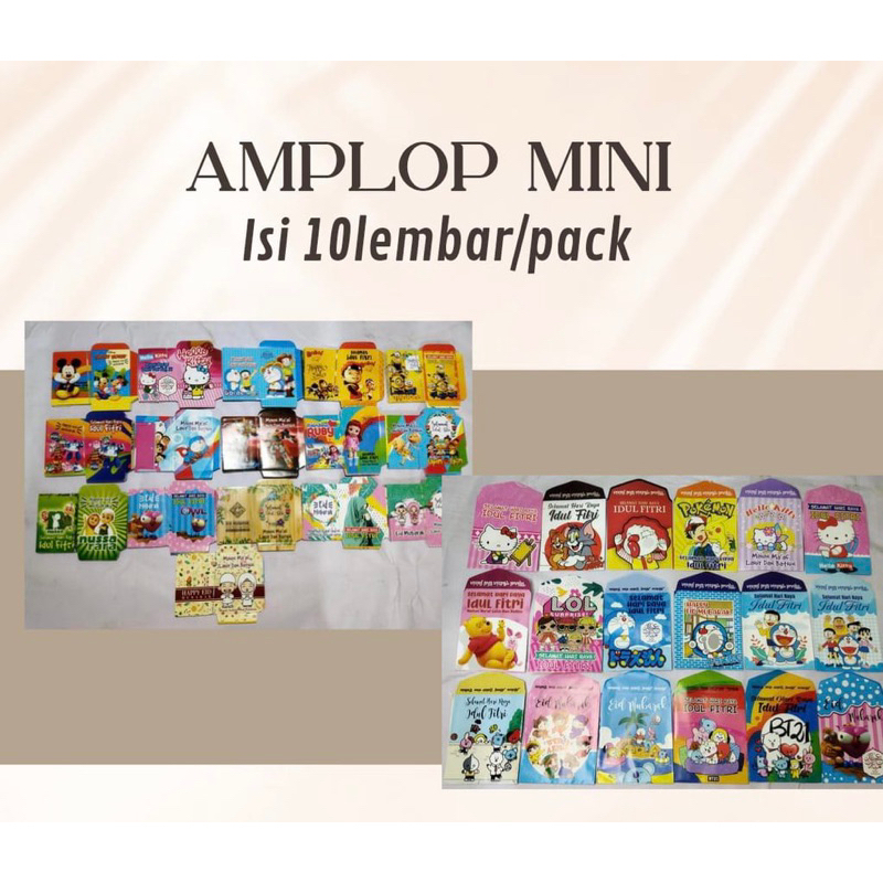 Amplop Lebaran (Mini Dan Sedang) 1 bks isi 10pcs Harga Grosir Termurah