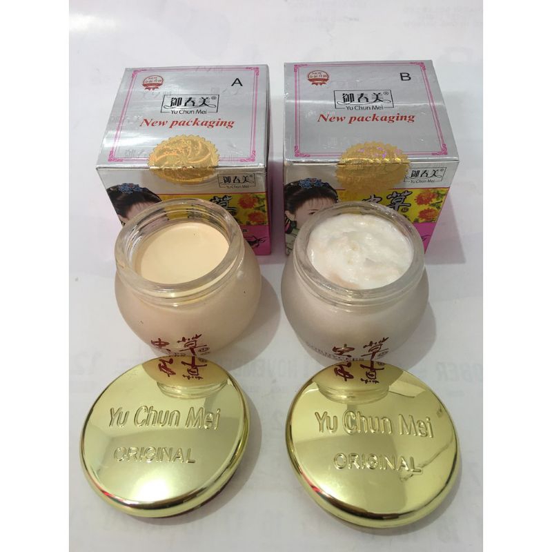 Set 2in1 Cream siang malam Yu Chen Mei original-Yu Chen Mei CordyCeps original impor