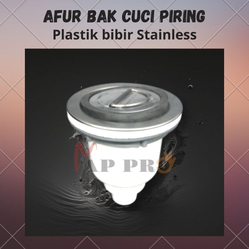 Afur Bak Cuci Piring Plastik Bibir Stainless