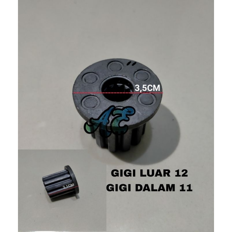 Inti Pulsator Mesin Cuci gigi dalam 11 - gigi luar 12 / Inti Pulsator Mesin Cuci