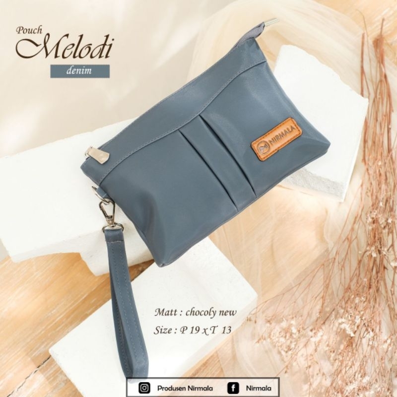 POUCH MELODI BY NIRMALA BAHAN CHOCOLY ANTI AIR WATERPROOF PREMIUM