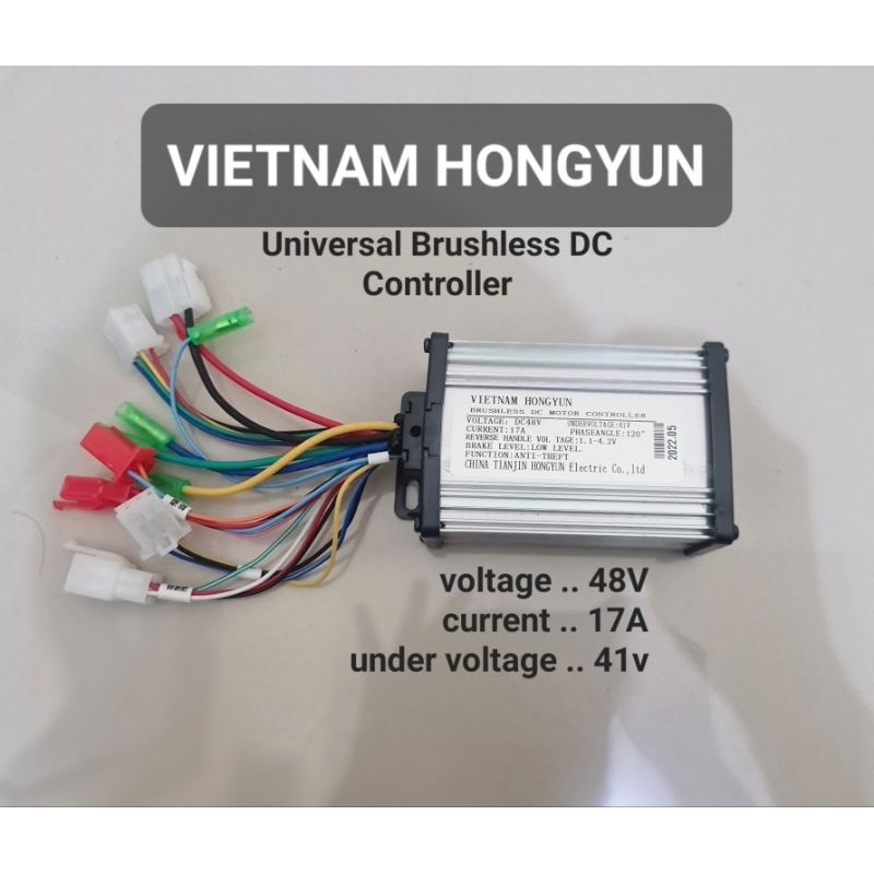 PREMIUM UNIVERSAL CONTROLLER SEPEDA LISTRIK BRUSHLESS DC MOTOR CONTROLLER 48V 17A