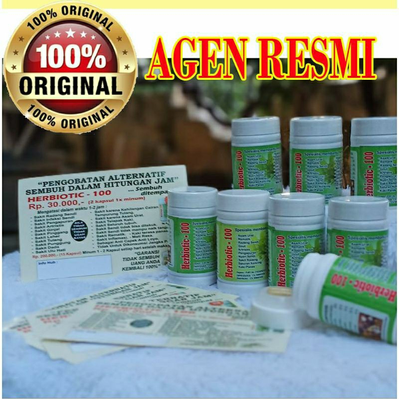 HERBIOTIC ORIGINAL 100% OBAT HERBAL ASAM URAT/PEGALINU DAN NYERI SENDI PALING AMPU [AGEN RESMI CV.SI