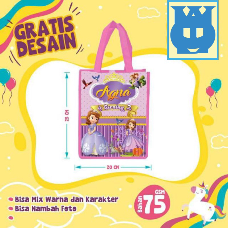

Tas Ulang Tahun Model BERDIRI / POTRAIT Custom FREE Desain