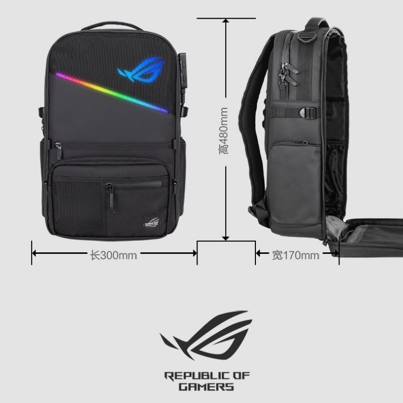 BP3703 RGB Light Effect Backpack Laptop Backpack Anti-splash Genuine Original