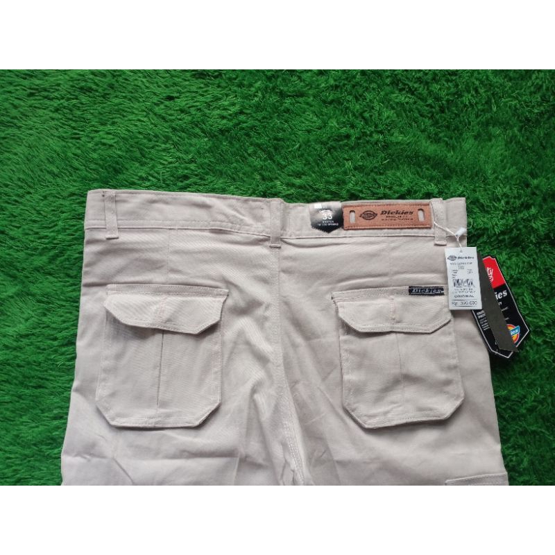 Celana Cargo Panjang Pria Hijau Army Dickies Full Acc