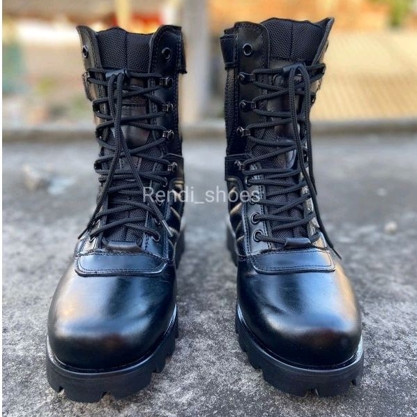 sepatu pdl kulit asli sepatu pdl TNI POLRI terbaru original caanggo