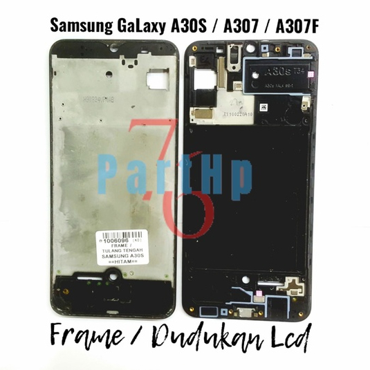 Middle Frame Dudukan Lcd &amp; Mesin Samsung A30S - A307 - A307F - Hitam